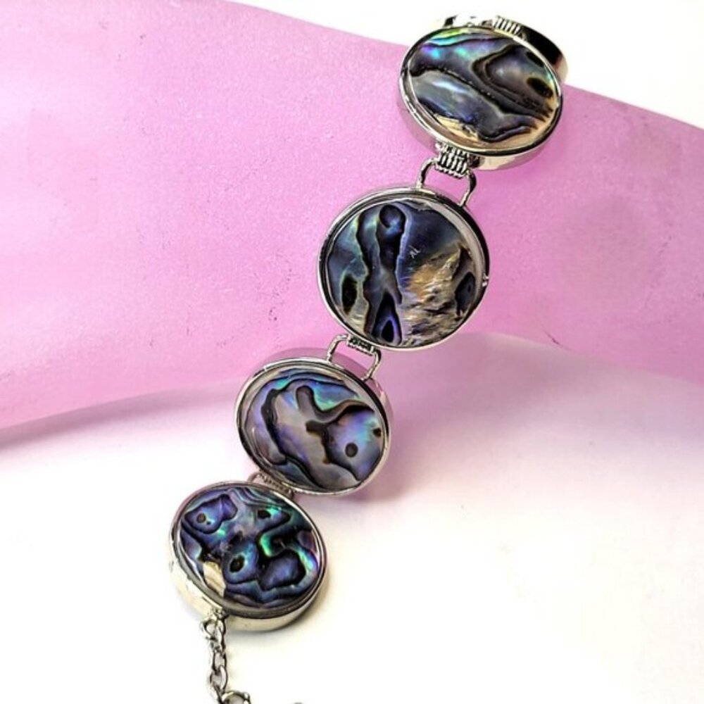 Unique Abalone Biwa Shell Bracelet